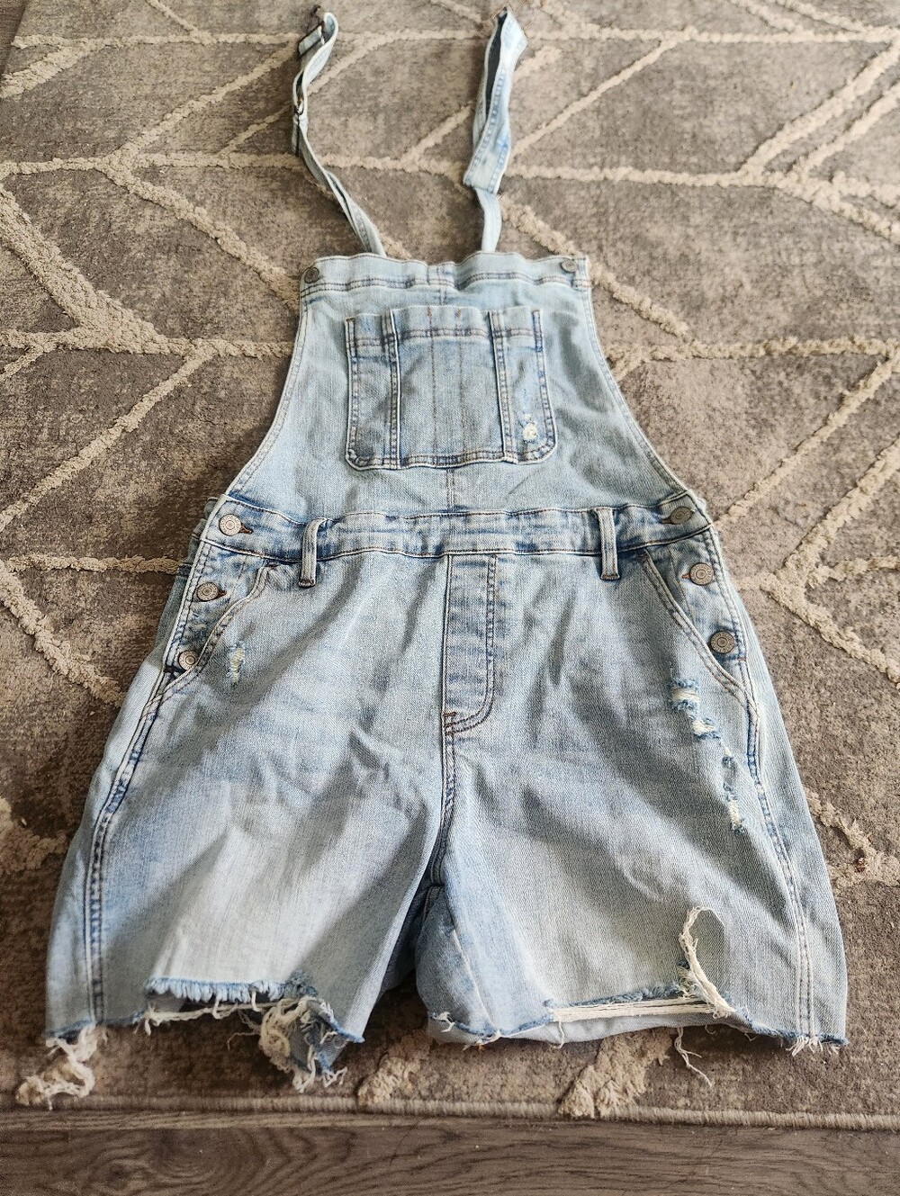 Judy Blue Light Wash Denim Overall Shorts
